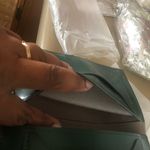 Touch screen long wristlet wallet in green Photo 4