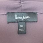 Neiman Marcus Women’s Chiffon Neck Tie Button-Up Lilac Long Sleeve Blouse Photo 7