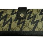 Gucci continental wallet lightning bolt in Navy w/COA vintage Rare Photo 0