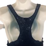 Victoria's Secret VTG Y2K Victoria’s Secret VS Black Sequin Sparkle Mini Slip Dress M Racerback Photo 5