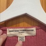 Urban Outfitters  Ribbed Dusty Pink Size Small Tie Front Top Photo 2