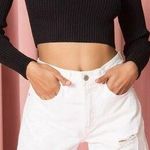 Levi's 501 High Rise Mid Thigh Shorts Button Fly in White Women's 25 Distressed Photo 1