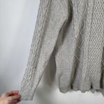 Babaton  Erickson Turtleneck Wool Cashmere Cable Knit Sweater Grey Womens Medium Photo 3