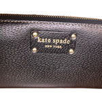 Kate Spade  Black Pebbled Leather Zip Around Continental Wallet EUC‎ Photo 0