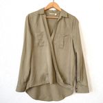 Holding Horses x Anthropologie Green Celina Utility Wrap Blouse Size 2 Photo 1