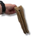 Michael Stevens Ltd. Leather Clutch Bag Tan Embossed Genuine Suede Tassel Accent Photo 3