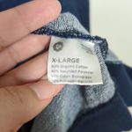 PACT Organic Navy Blue Pullover Long Sleeve Hoodie Kangaroo Pocket Women's XL Photo 3