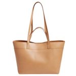 Madewell Medium Essentials Leather East West Tote Bag Carved Wood Tan Photo 2