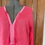 Pure Collection Dress/Tunic/Cover Up Coral 100% Linen 3/4 Sleeve Sz 8/10 Pink Photo 3