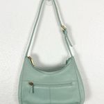 Stone Mountain Green Soft Leather Adjustable Strap Zipper Closure Shoulder Bag Photo 4