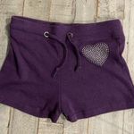 Women’s Snow Love Purple Medium Cotton Heart Shorts Photo 0