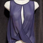 Bebe Purple Stardust Sheer Sexy Keyhole Top Size XS Photo 0