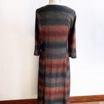 Serengeti Long Modest Brown Green Orange Ombré Earth Tones Lined Dress Size M Size M Photo 4