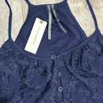 Anthropologie ๐ธ Navy Textured Sleeveless Blouse โ Size XS Photo 2
