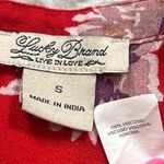 Lucky Brand Floral Button Down Tie Front Tank Top Red Purple White Women’s S Photo 5