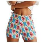Free People  ANTIK BATIK Flowy Smocked Floral Shorts Beach Vacation Size XS Photo 0