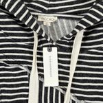 Pilcro Anthropologie Striped Hoodie Tunic XS Black White Cotton Drawstring Photo 5