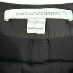Diane Von Furstenberg  DVF Black Elena Crepe Silk Wide Leg Pants Trousers size 0 Photo 2
