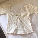 For Love & Lemons Anabella Lace Up Blouse Photo 5