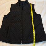 IZOD  Black Quilted Vest Women’s Size Medium Zip Up Classic Photo 4
