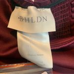 BHLDN  Anthropologie Elsie Straight Neck Satin A-Line Gown Burgundy Berry Photo 4