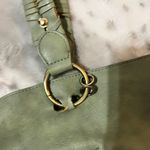 Anthropologie Beach Front Tote Bag Perforated Cut Out Faux Leather Green Photo 10