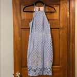 Lulus  Light Blue Backless Lace Cocktail Dress, Medium Photo 5