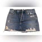 AGOLDE Blue Distressed Mini Skirt Photo 2