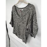 Free People Free People FP Beach Nani Top XS Marled Grey Rolled Sleeve Slouchy Coast Photo 9