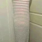 Frank & Eileen Asymmetrical Striped Midi Dress Small White Red Blue Patriotic Photo 2