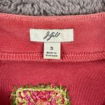 J.Jill  Women's Embroidered Velour Cardigan Button Front Pink Small‎ Y2K Photo 1
