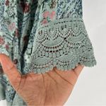 Mason & Belle  Chiffon Floral Lace Kimono‎ Cardigan Open Front Boho Feminine M Photo 7