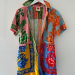 Farm Rio Mixed Lace Garden Scarves Romper Photo 3