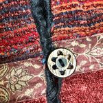 Flashback Vintage 90s Tapestry Jacket Velvet Blazer Ribbed Sequin Embroidered L Photo 3