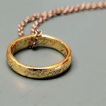One Ring To Rule Them All Reproduction From Lord Of The Rings On Frodo's Chain Gold Photo 0