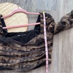 ZARA  corset tulle long sleeve ruched crop‎ top women’s size S Photo 3