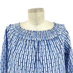 Scotch & Soda  Off-the-Shoulder Tie‎ Sleeve Top Blue Stripe Size Small Photo 3