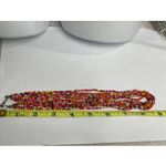 Handmade 18” Multi Color 6 Strand Seed Bead Statement Necklace Photo 3