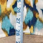 Chico's Womens Cabo Ikat 3/4 Sleeve No Iron Button Up Shirt Soleil Yellow 4 NWT Photo 7