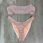 Triangl Swimwear Mica blush peach sparkle bikini swimsuit size large Photo 0