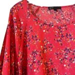 Gibson  Women's Floral Print Knot Blouse 3/4 Sleeve Size XL Photo 10
