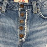 We The Free SZ 28 Jean Shorts Button-Fly Distressed Cuffed Whiskered Free People Photo 4