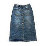 LoveGen Midi Jeans Skirt(Size 26) Blue Photo 3