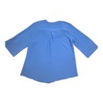 Blooming Jelly Women's Blue Ruffle Front 3/4 Sleeve Blouse Top Photo 7