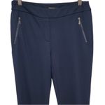 J. McLaughlin  Ross Pull On Stretch Pant Front Zipper Pockets Navy Women's Size 2 Photo 4