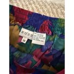 Russ Vintage 80s Floral Skirt High Waist Midi Pleated Bold Bright Print Size 12 Photo 2