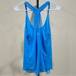 E & M  Blue Strappy Sleeveless Blouse Small Photo 5
