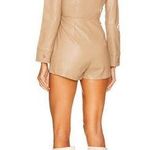 superdown Chantel Leather Romper in Nude Photo 1