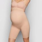 SKIMS Maternity Sculpting Mid Thigh Short S/M Beige Nude Seamless Shapewear Photo 1