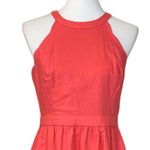 Market & Spruce NEW Halter Dress Linen Coral Linen Cotton Women's Size Medium Photo 5